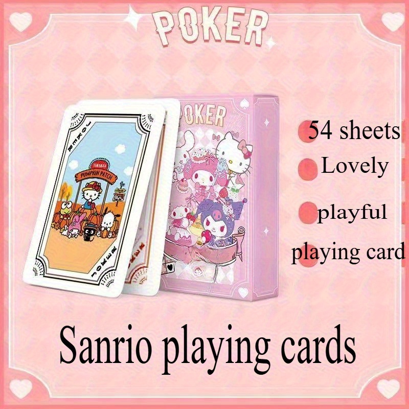 Cute Card Cartoon Poker Card Entertainment Black Jack Texas Hold'em Birthday Gift, Holiday Party Supplies