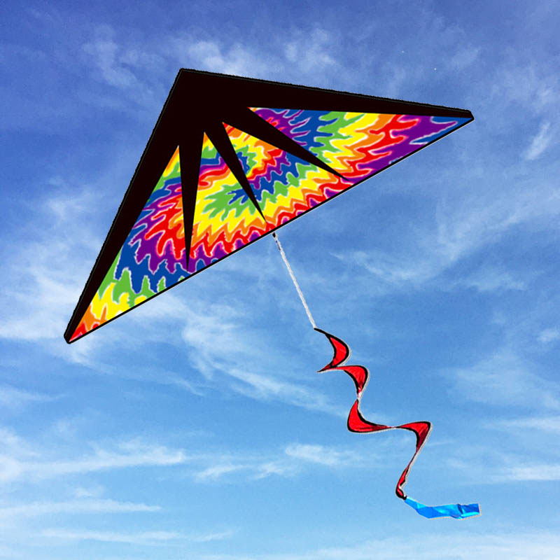 Vibrant Flame Triangular Kite With Dynamic Tail - Sturdy Frame & Durable Sail For Outdoor Beach, Park, And Festival Flying - Kite For All Skill Levels (beginners To ) - Wind-powered Aerodynamic Design