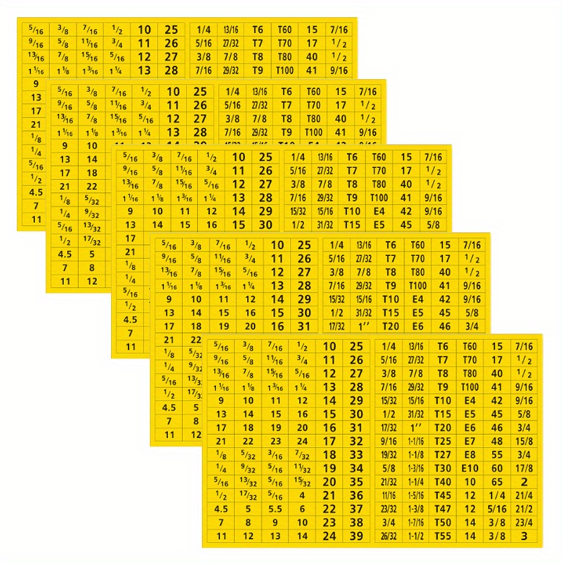 900pcs Mechanical Drive Socket Label Stickers, Label Socket Reminder Sticker Tips For Easy Identification