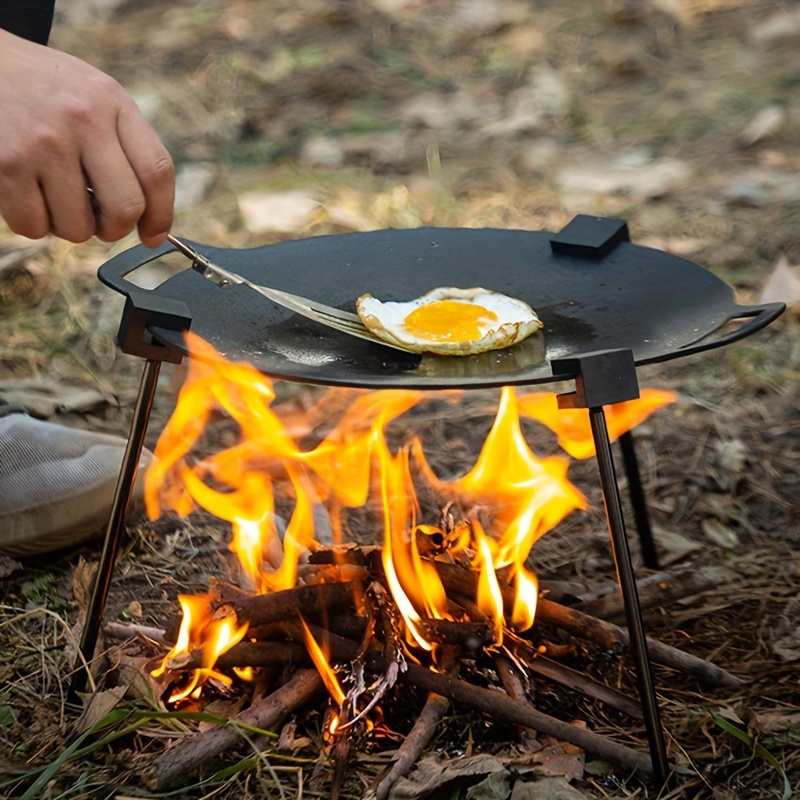 

Portable Outdoor Camping Stove With Hanging Chain, Adjustable Multi-functional Cooking Stand, Aluminum Alloy, With Hook, For Camping, Hiking, Accessories