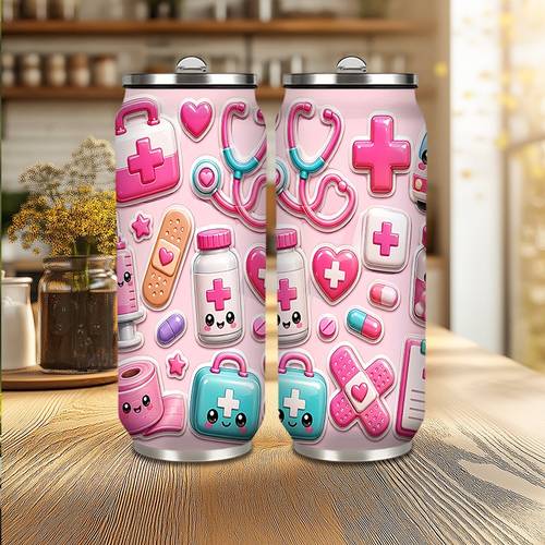17oz hemşire temalı yalıtımlı bardak, paslanmaz çelik vakumlu matara, paslanmaz çıkarılabilir kapak, anneler günü, babalar günü, dönüş sezonu, partiler ve doğum günü hediyeleri i̇çin mükemmel
