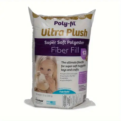 super soft hypoallergenic polyester machine washable pillow stuffing for stuffed animals toys crafts 12oz 340g bag white stuffed plushies craft supplies downlike texture siliconeized polyester