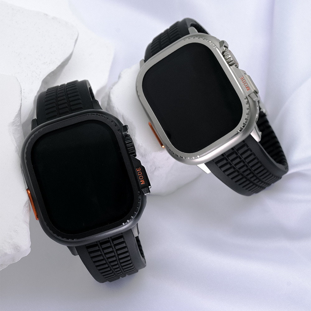 Silicone Sports Band for Apple Watch Ultra 3, 2, 1, 49Mm Series 10, 46Mm, 11, 10, 9, 8, 7, 45Mm. Men'S Business Strap for Iwatch 6, 5, 4 SE3, 44Mm Bracelet