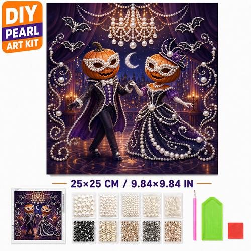 1pc frameless pearl painting kit wall art pattern 9 84 x 9 84 in 5d pearl art kit for beginners home wall decor handmade craft gift