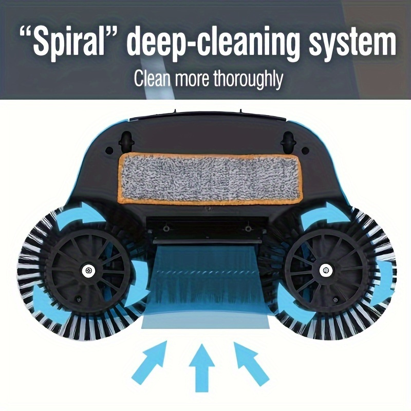 3 in 1 manual broom multifunctional cleaning combination with deep cleaning spiral system push broom for garbage pet hair and dust easy to   suitable for hard floors suitable for living room bedroom toilet kitchen home and office cleaning supplies details 6