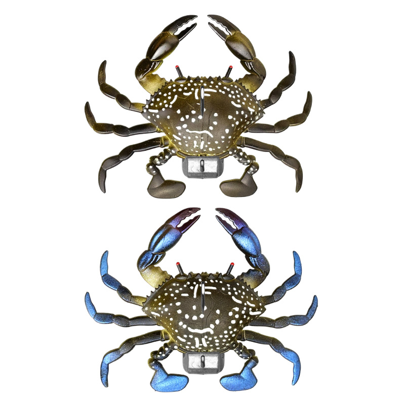 TEMU 2-pack Lure Bait, Bionic Crab Soft Bait, Floating Soft Lure With Jig Head Hook For Saltwater Fishing, And Bait, 8cm/3.15in/30g
