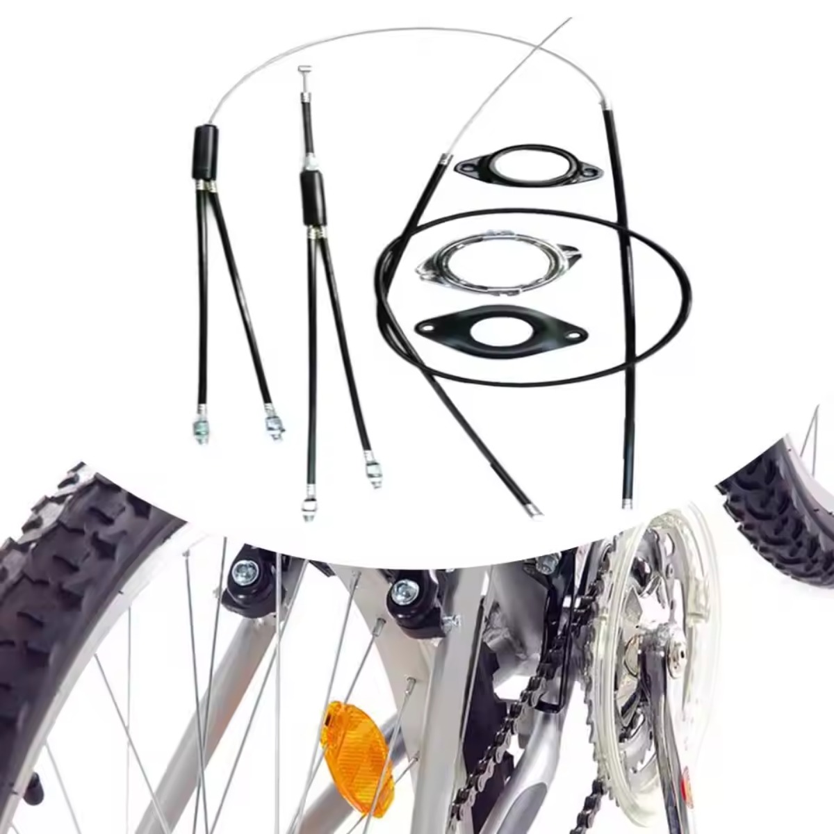   brake   5pcs stainless steel pvc black gyro brake lines 20 inch bike replacement parts