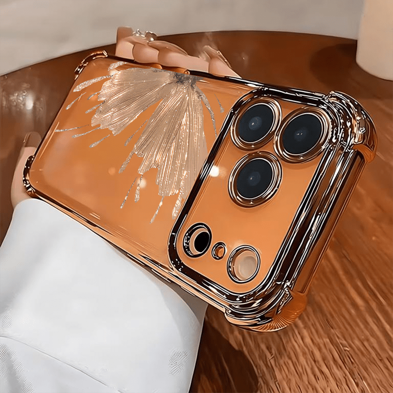 TEMU Phone Case - Artistic Pattern Transparent Phone Case Suitable For Iphone Air 17 Pro 17 Pro 15 14 13 12 11 Pro Phone Case Corners Full Protection