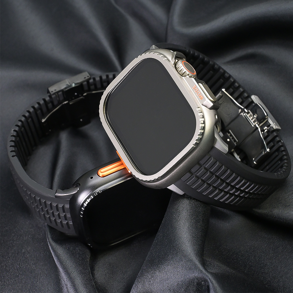 Silicone Sports Band for Apple Watch Ultra 3, 2, 1, 49Mm Series 10, 46Mm, 11, 10, 9, 8, 7, 45Mm. Men'S Business Strap for Iwatch 6, 5, 4 SE3, 44Mm Bracelet