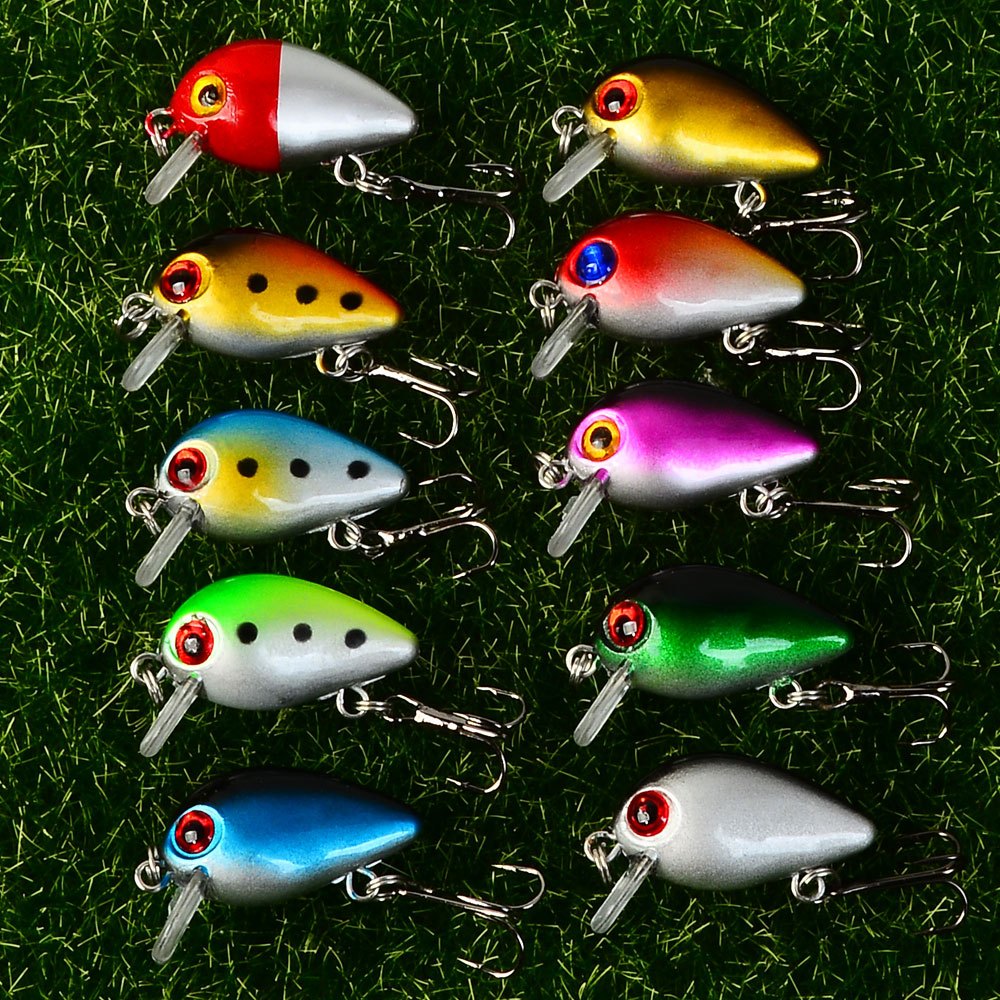 10pcs Sinking Mini Chubby Bait Lures Long Casting Lure Bait Artificial Bait Freshwater Sea Fishing
