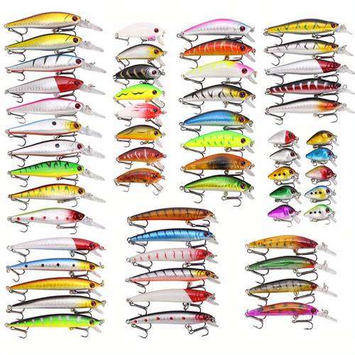fishing bait premium minnow fishing lure set realistic swimbaits spinnerbaits for freshwater and saltwater fishing fishing lure accessories set rotorbaits swimbaits hard lures mini fish baits fishing accessories tackle box gift