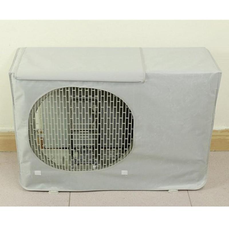 thickened air conditioner outdoor unit cover 1p dustproof rainproof   air conditioner cover silvery gray 74 54 26cm details 5