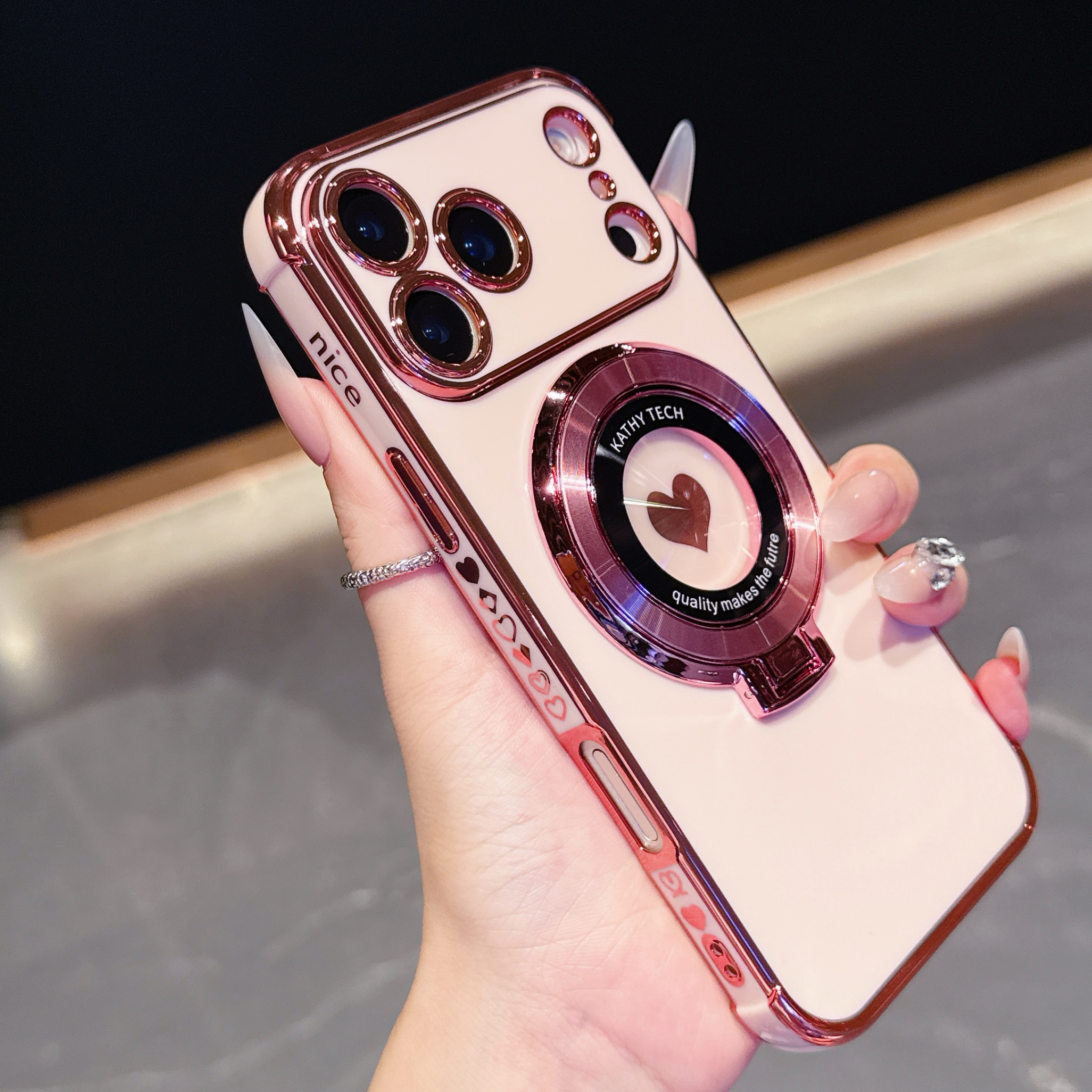 TEMU Phone Case - Luxury Magnetic Phone Case With Electroplating For 17, Air 16, Pro Max 15, 14 Plus, 13, 12, And 11 In 2025, Featuring A Shockproof
