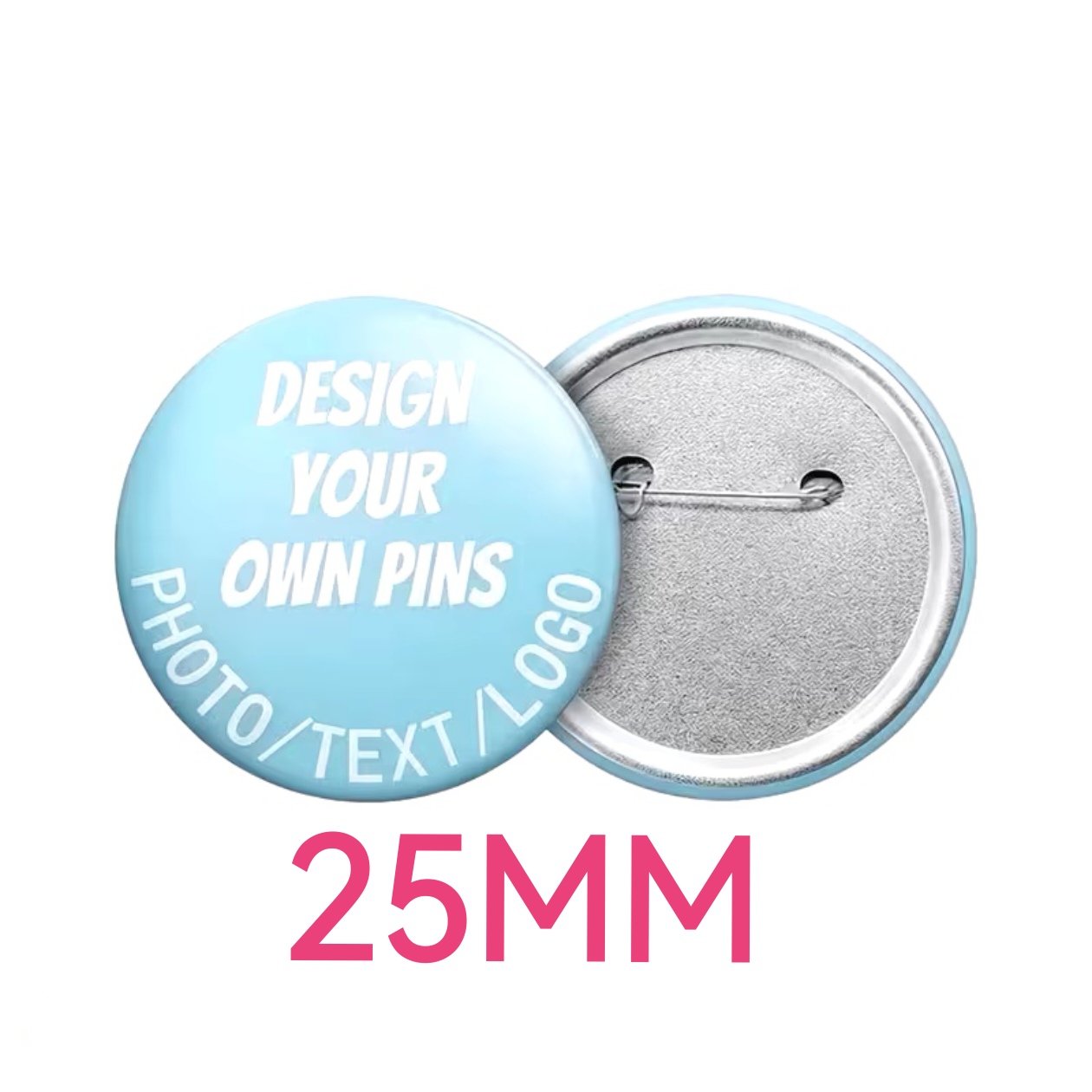 TEMU 100pcs Boxed Custom Brooch Badges, Various Sizes, Customizable With Your Pattern And Design, Suitable For Birthday Parties, Graduation