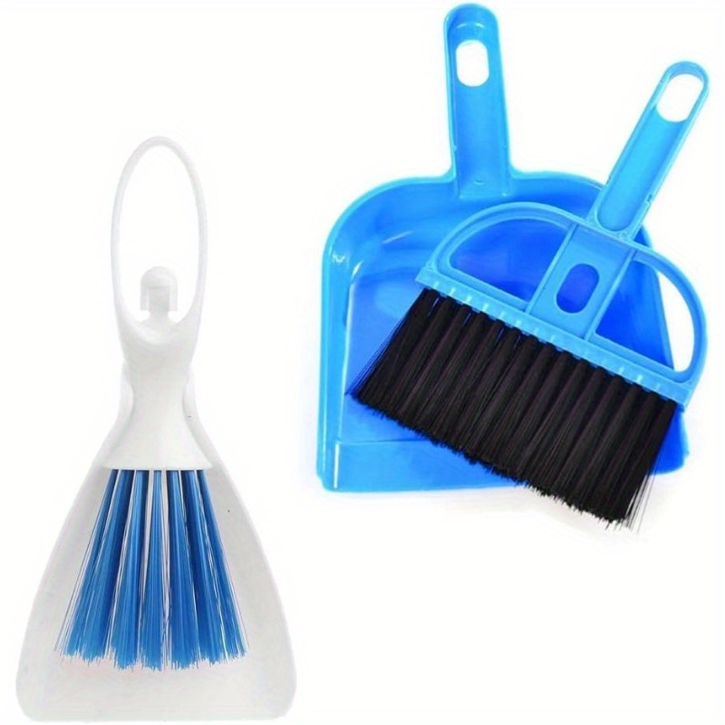 2 pack mini dustpan and brush set with ergonomic handle & locking mechanism - heavy-duty bpa-free plastic, compact pet cage cleaner with hanging storage for small animals - ideal for guinea  , cats, hamsters,  , rabbits, reptiles - multi-surface broom & dustpan for home, travel, rooms -   design, sturdy & durable, easy to store, ergonomic grip, foldable for   Product details 0