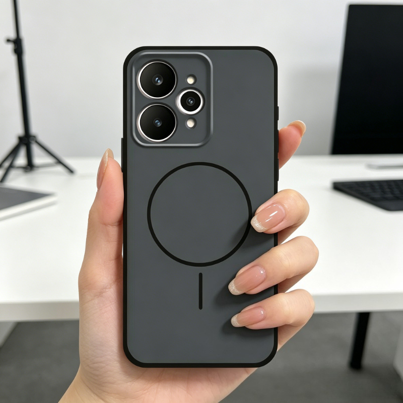 TEMU Чохол для телефону: Міцний матовий чохол для Realme 12/13/14/15/16 Pro, захисний корпус, протестований на падіння, стійкий до подряпин та