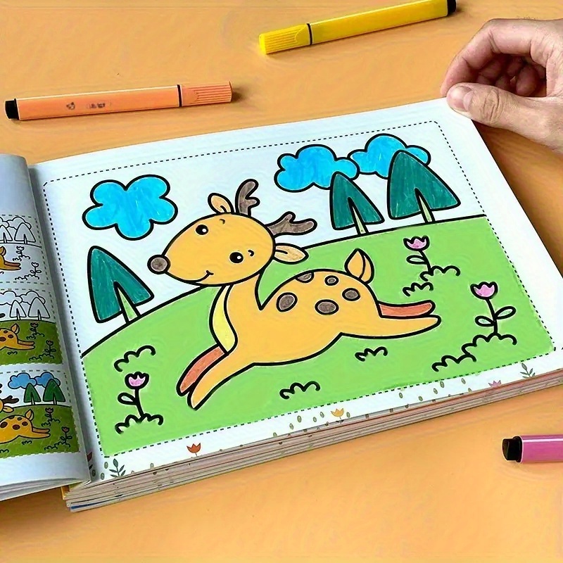 Kids Coloring Book Animals Floral Patterns Educational Activity Book Ages 5-10