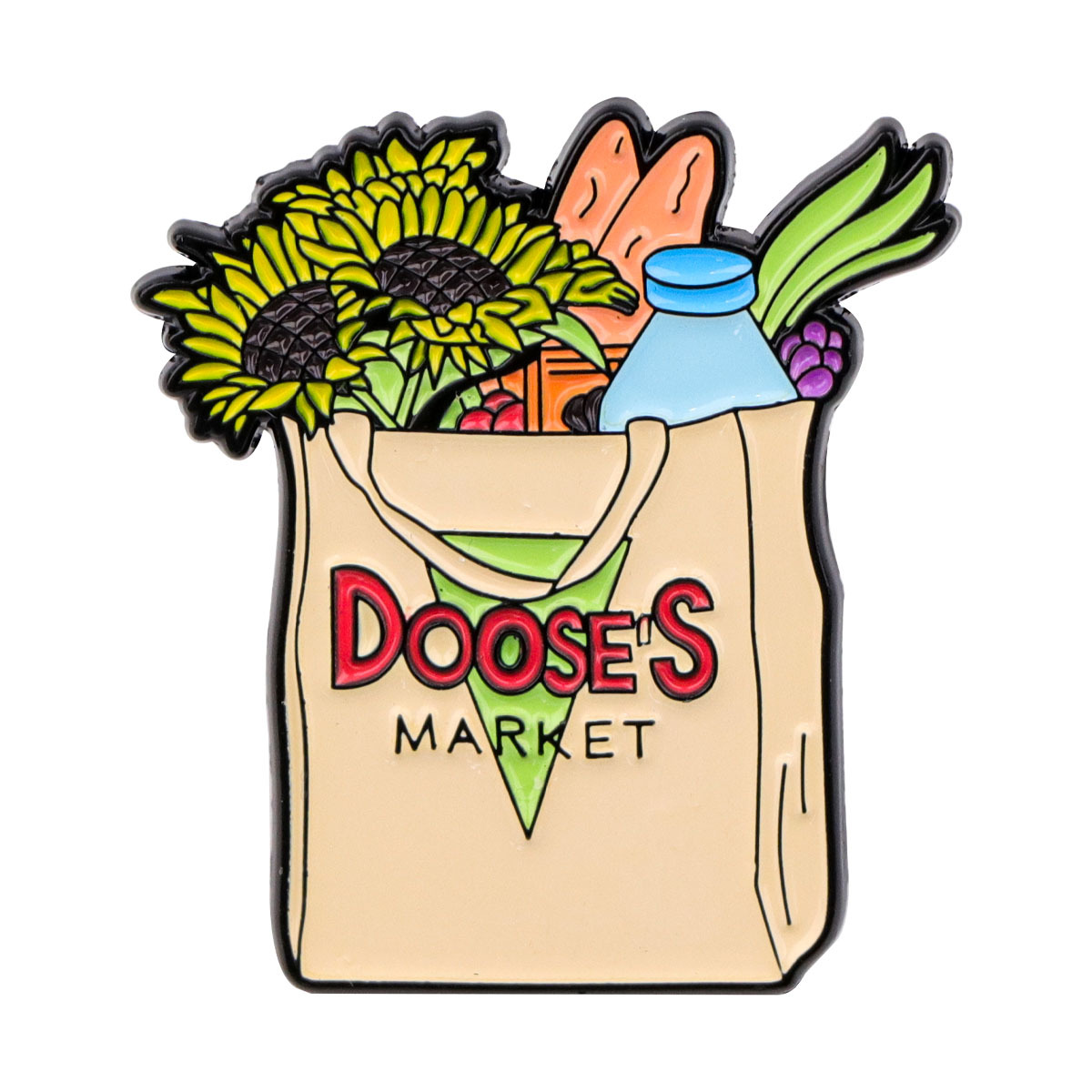 1pc Gilmore Market Bag Enamel Pin, Briefcase Badges For Backpacks, Cute Brooches For Clothing