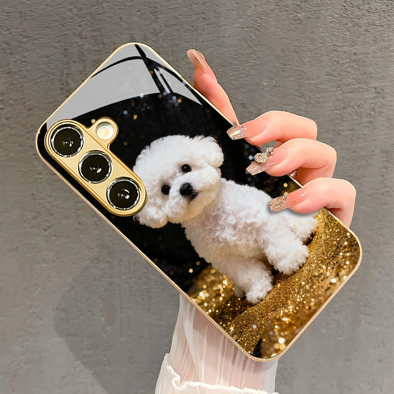 TEMU Phone Case - A High- Bichon Frise Dog Pattern Phone Case Suitable For Suitable For Galaxy S25/24/23/22/21/20