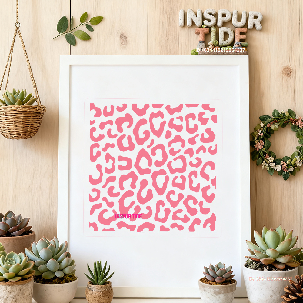 Geometric Leopard Pattern Theme Hollow-out Painting Template