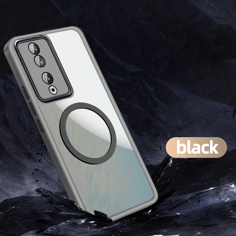 TEMU Custodia per telefono - Custodia antiurto per Honor 90 5G con magnetica, cover in TPU semitrasparente, protezione per l' della fotocamera e