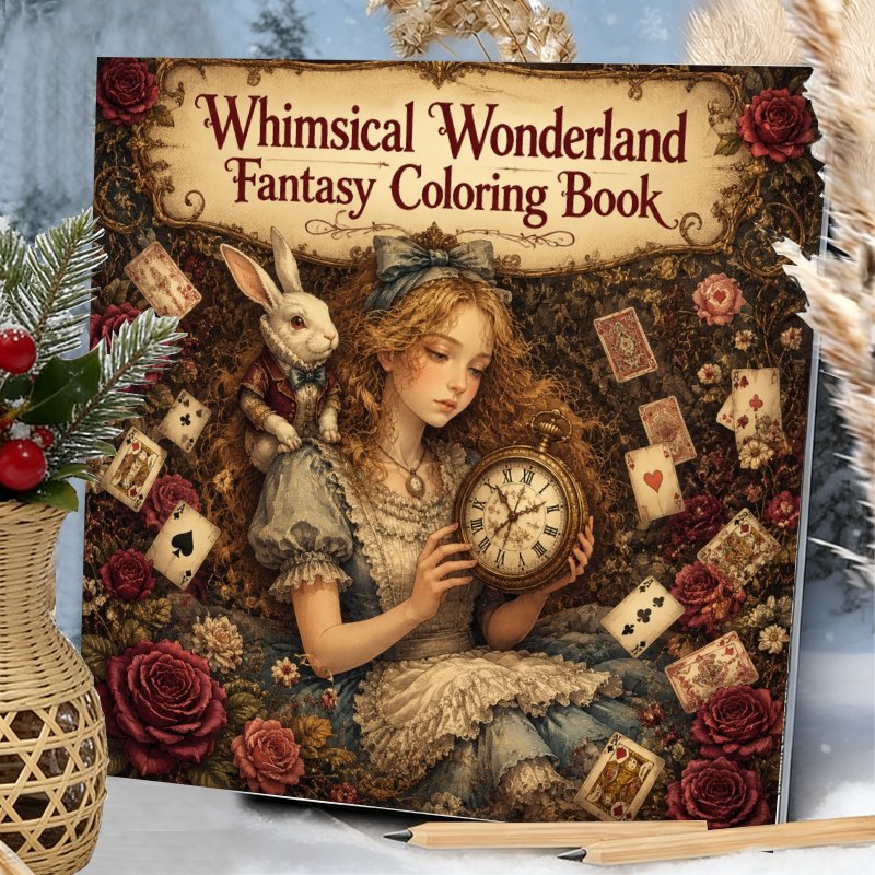 TEMU Enjoy A Moment Of Amidst A , Relax Your , And Your Creativity With This Fantasy Paradise Adult Coloring Book Featuring Vintage Floral Elements