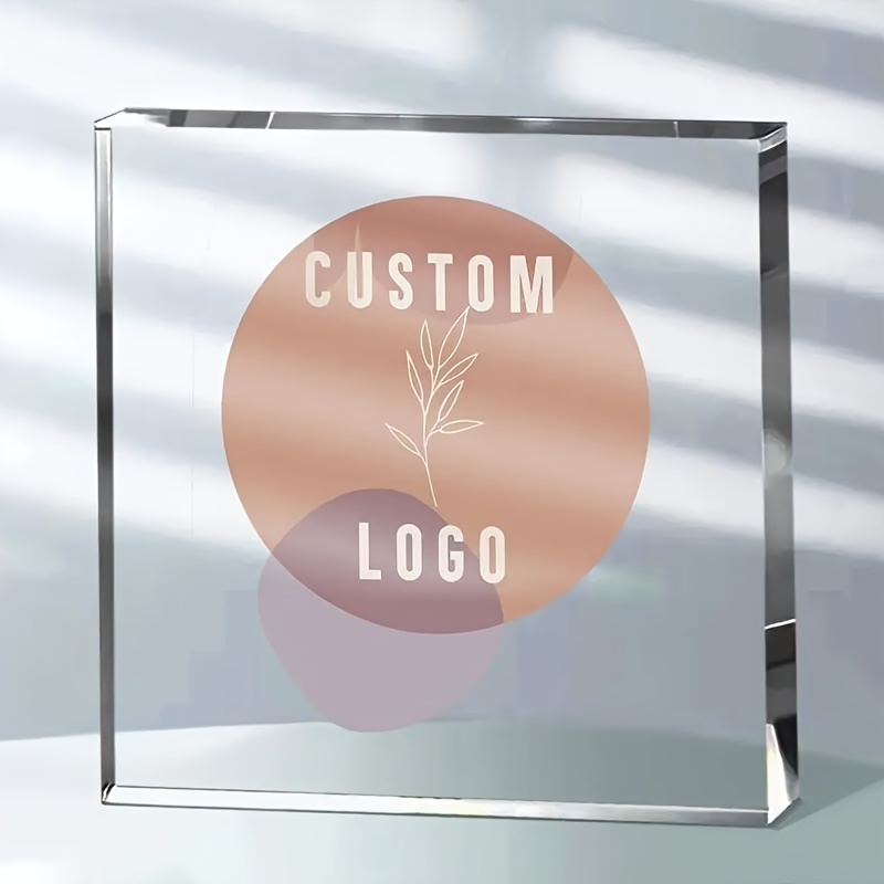 TEMU Segnale acrilico personalizzato, collezionabile personalizzata, esposizione versatile, regalo per la promozione del marchio e la decorazione del