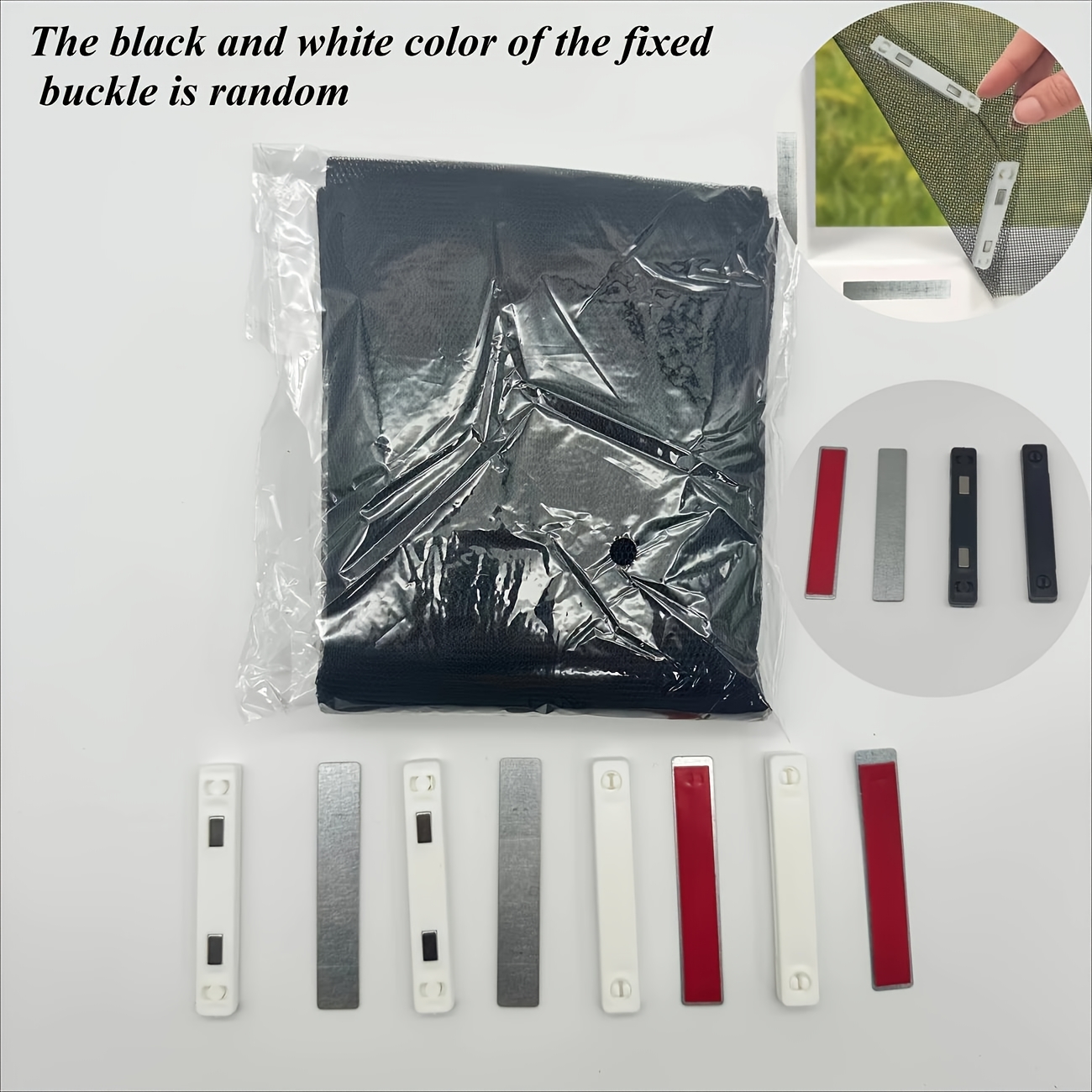 E-shop 1 Set magnetisches Fensternetz – Bohren nicht erforderlich, 130 x 150 cm, inklusive einer Rolle Klebeband Magnetverschlüssen, anpassungsfähiges