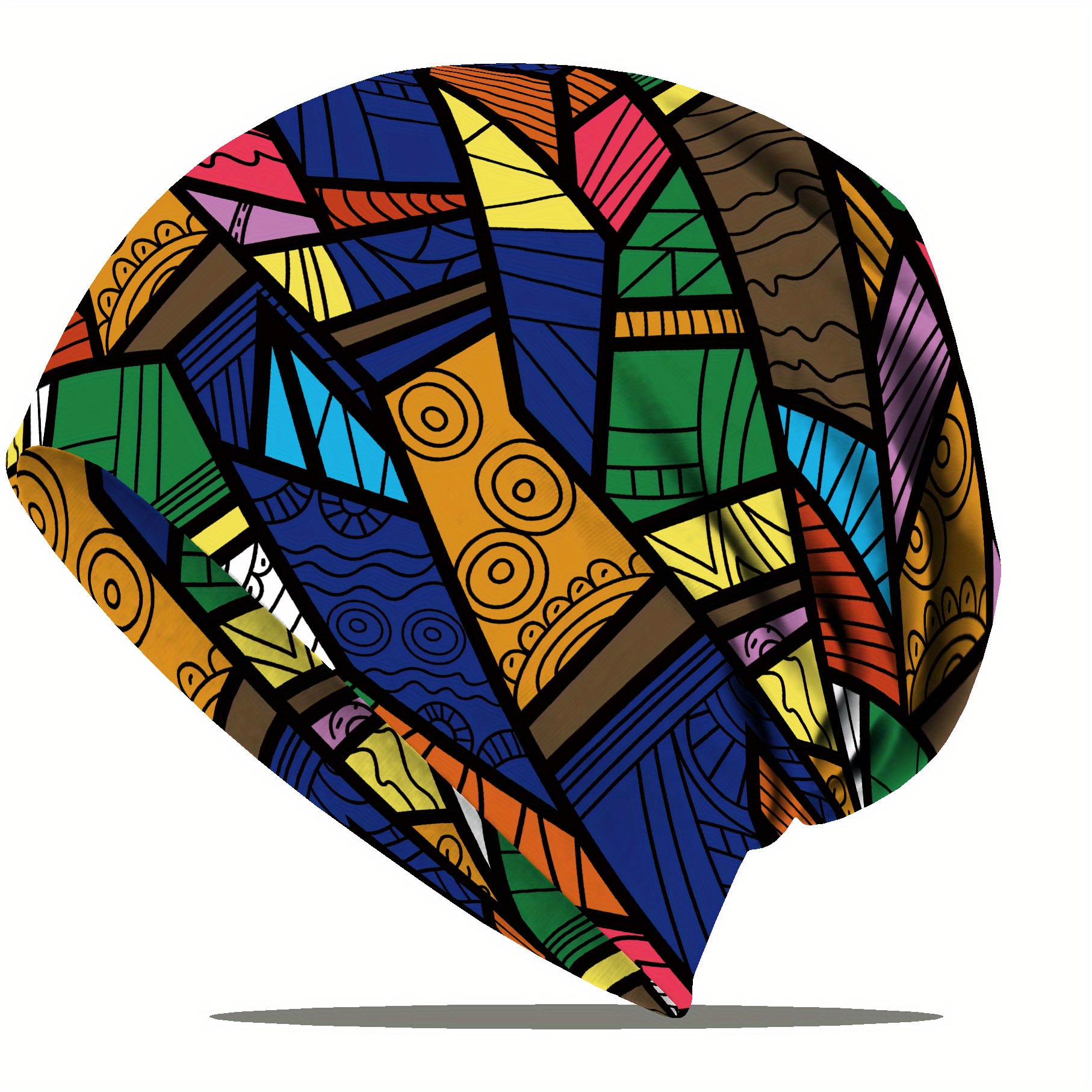 TEMU Un ensemble de chapeaux pour bohème, à géométriques et imprimés numériques - Légers, extensibles, lavables à , parfaits pour la chimiothérapie,
