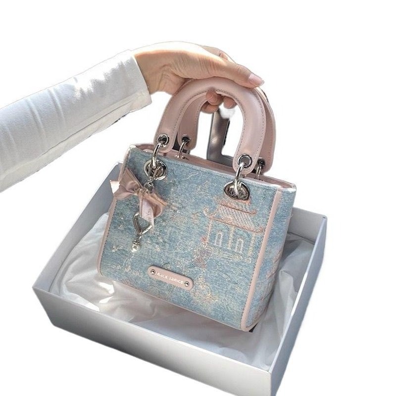 Hot Selling Chinese Color Block Inspired Women's Bag with Elegant Design, Multifunctional Handbag, Fashionable Color Block Splicing, Large Capacity Mobile Phone Cosmetics Storage Bag, Portable Multifunctional Daily Storage Bag