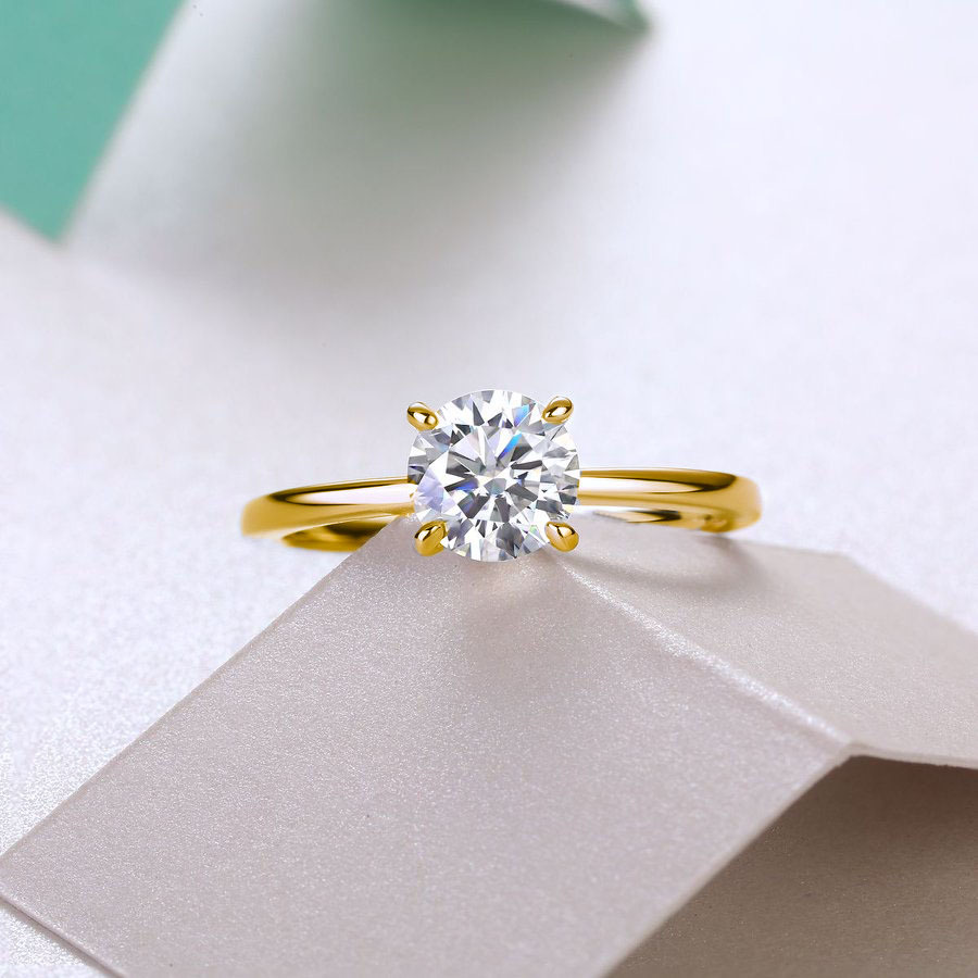 S925 Silver Couple Rings with Moissanite, Elegant Gift Box