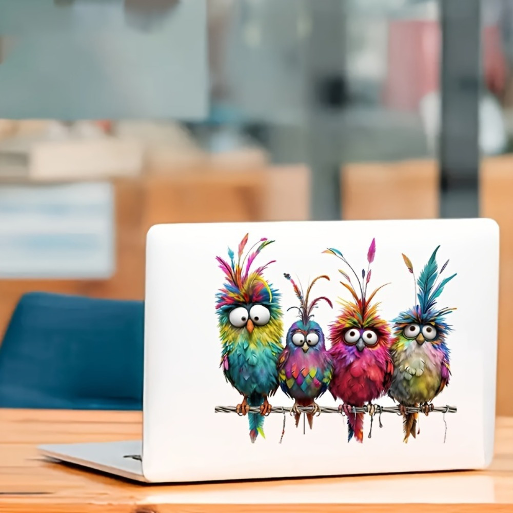 TEMU Cartoon Bird Stickers: Removable Vinyl Decals For Car Windows And