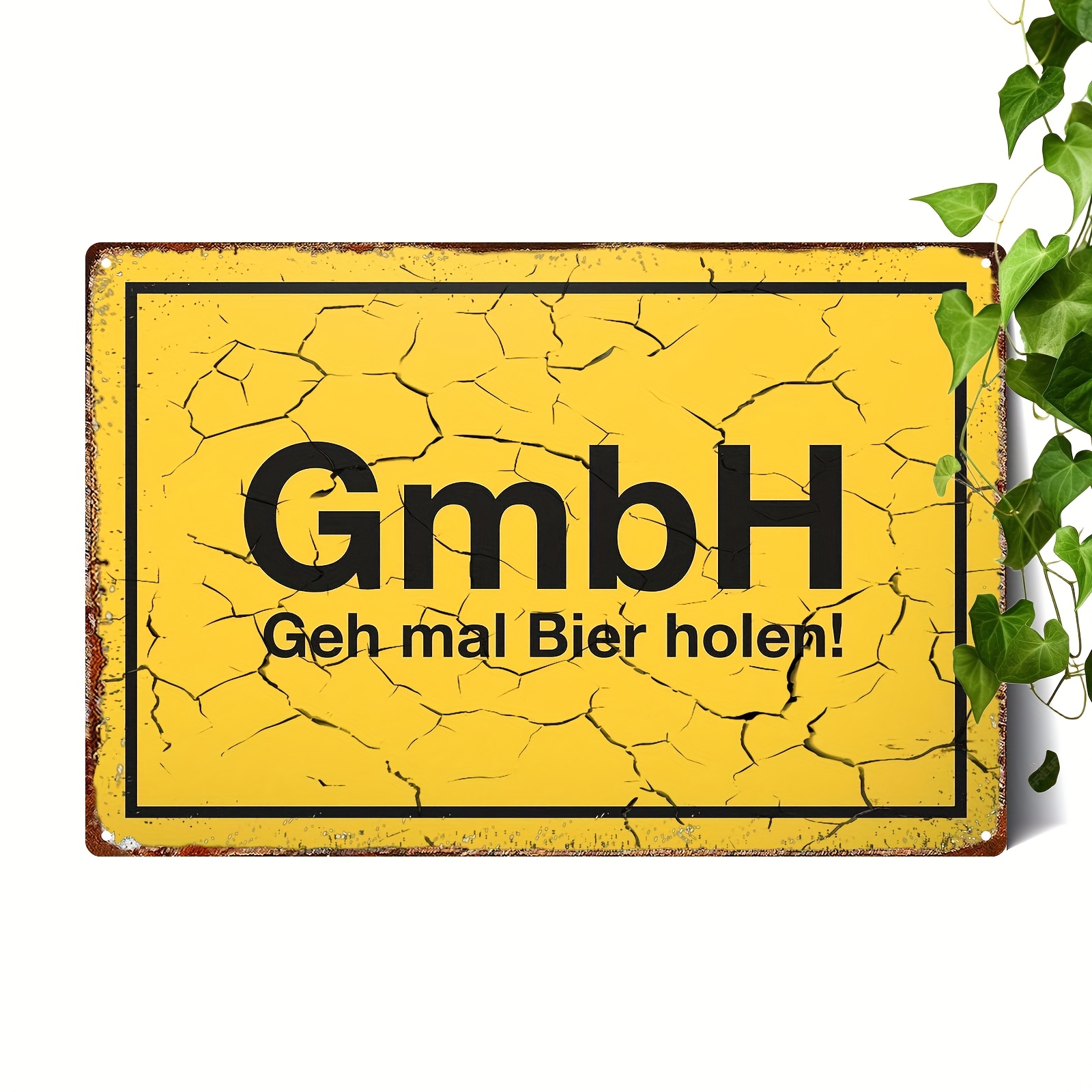 TEMU 2D Flach, 1 Stück Klassisches Metallschild PainMetalg Germany GmbH - "Geh Mal Bier !" - Lustige Geschenkideen für Geburtstag, Besten Freund,