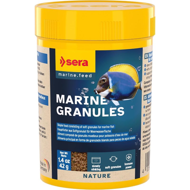 Marine Granules, Staple Food Consisting of Soft Granules Marine Fish, for Fish That Feed in Middle Zone and at The Bottom, for Marine Water, 100ml (42g)