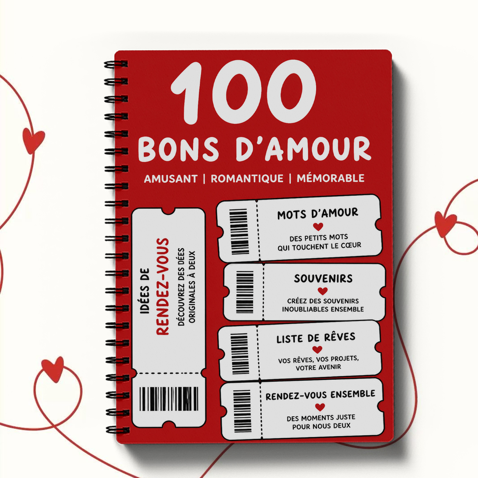 TEMU Agenda pour couples français, Carnet de dates hebdomadaire/mensuel non daté avec pages , sections photo et , cadeau liste de choses à pour