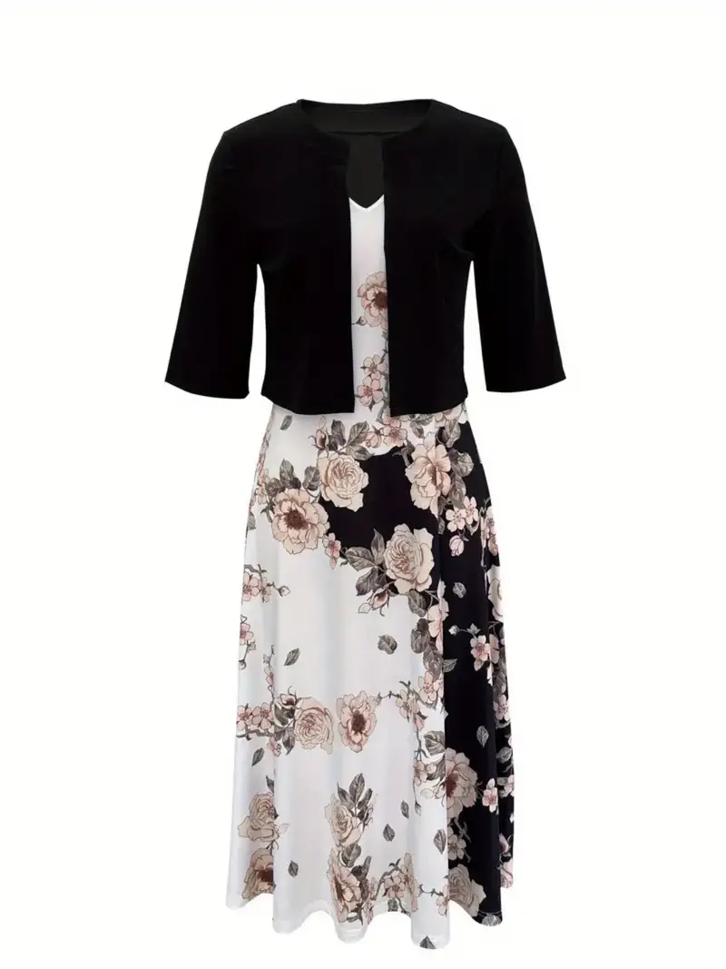 elegant floral print dress with ruched bust and off the shoulder sleeves casual yet sophisticated style for spring summer casual elegant attire floral print dress ruched detailing floral print dress Product details 12