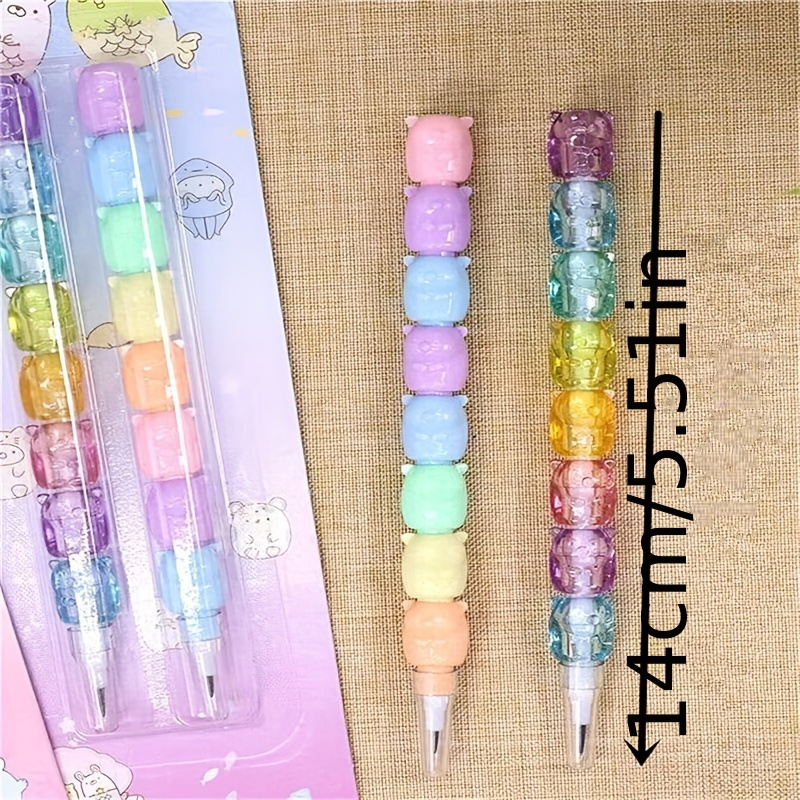 4pcs Random Color Block-style Pencils, Detachable And Creative Pencils, No Sharpening Needed, Multifunctional -tip Pencils, No Sharpening, Home Pencil Set
