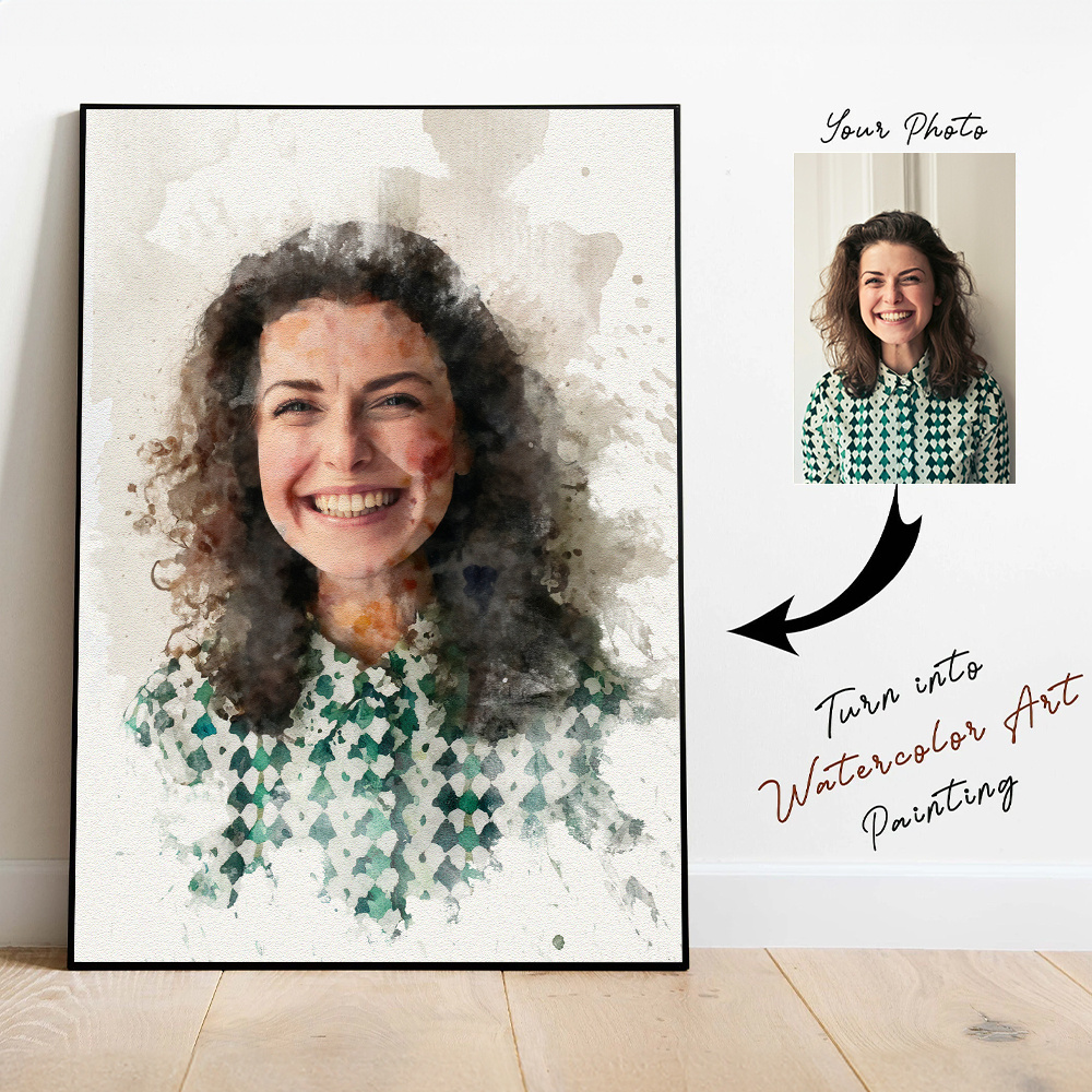 

Custom Vintage Watercolor Canvas Print - Fabric , Perfect Gift For Holidays &