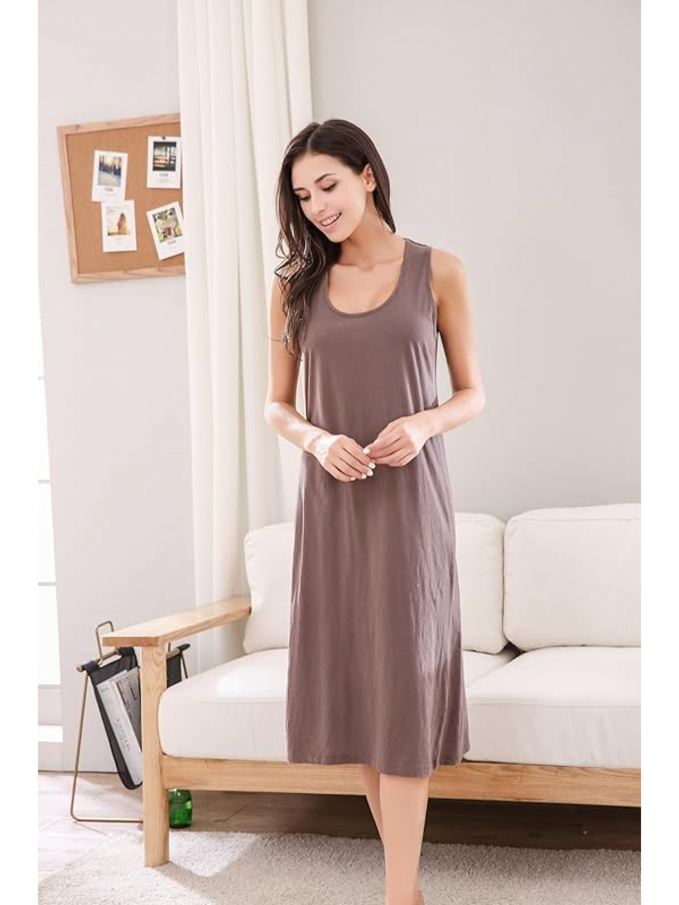 1pc womens cotton nightgown womens cotton nightgown sleep - Temu