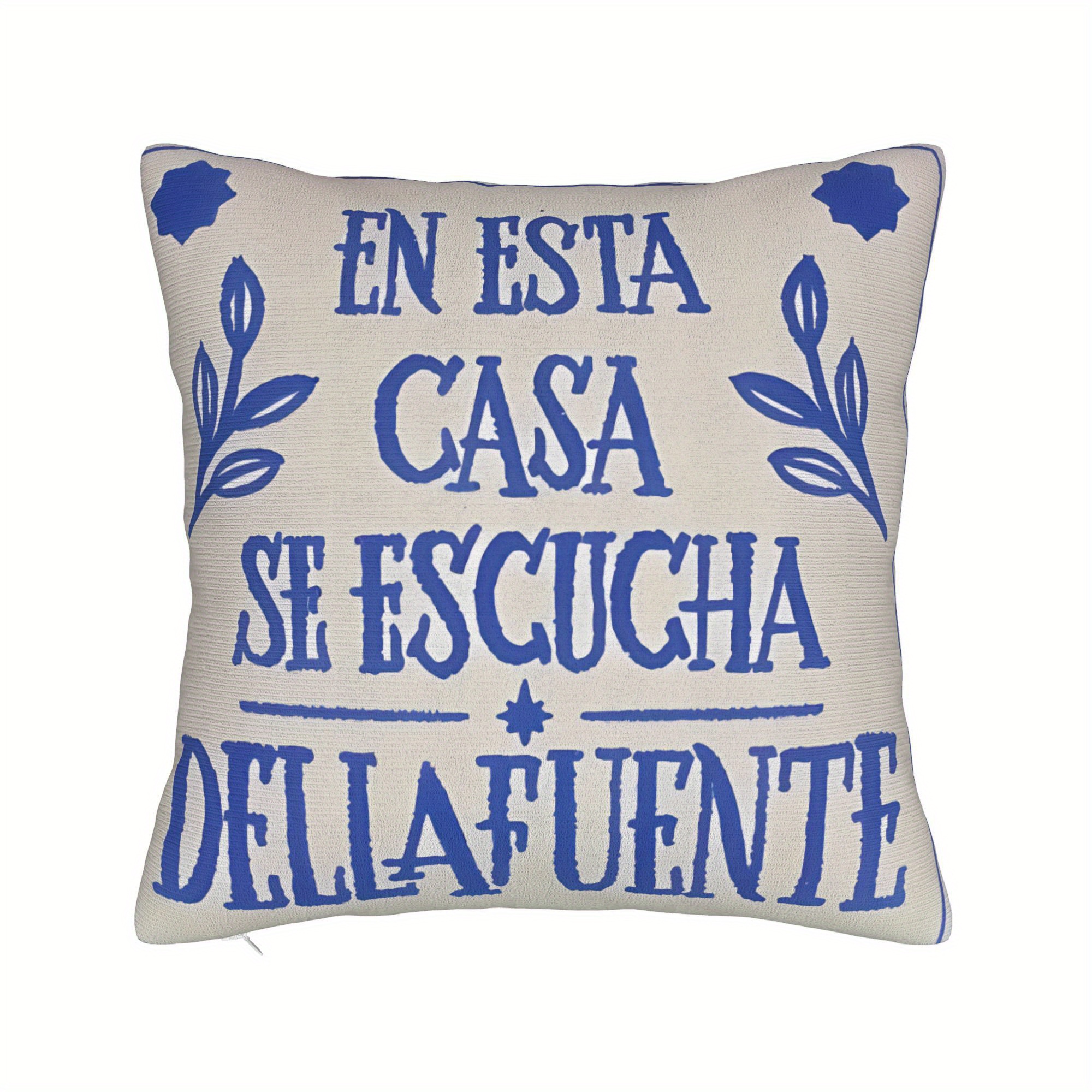 TEMU 1 de almohada decorativa de invierno estilo con cierre de cremallera D-Dellafuente, lavable a o en máquina, relleno no incluido, Halloween