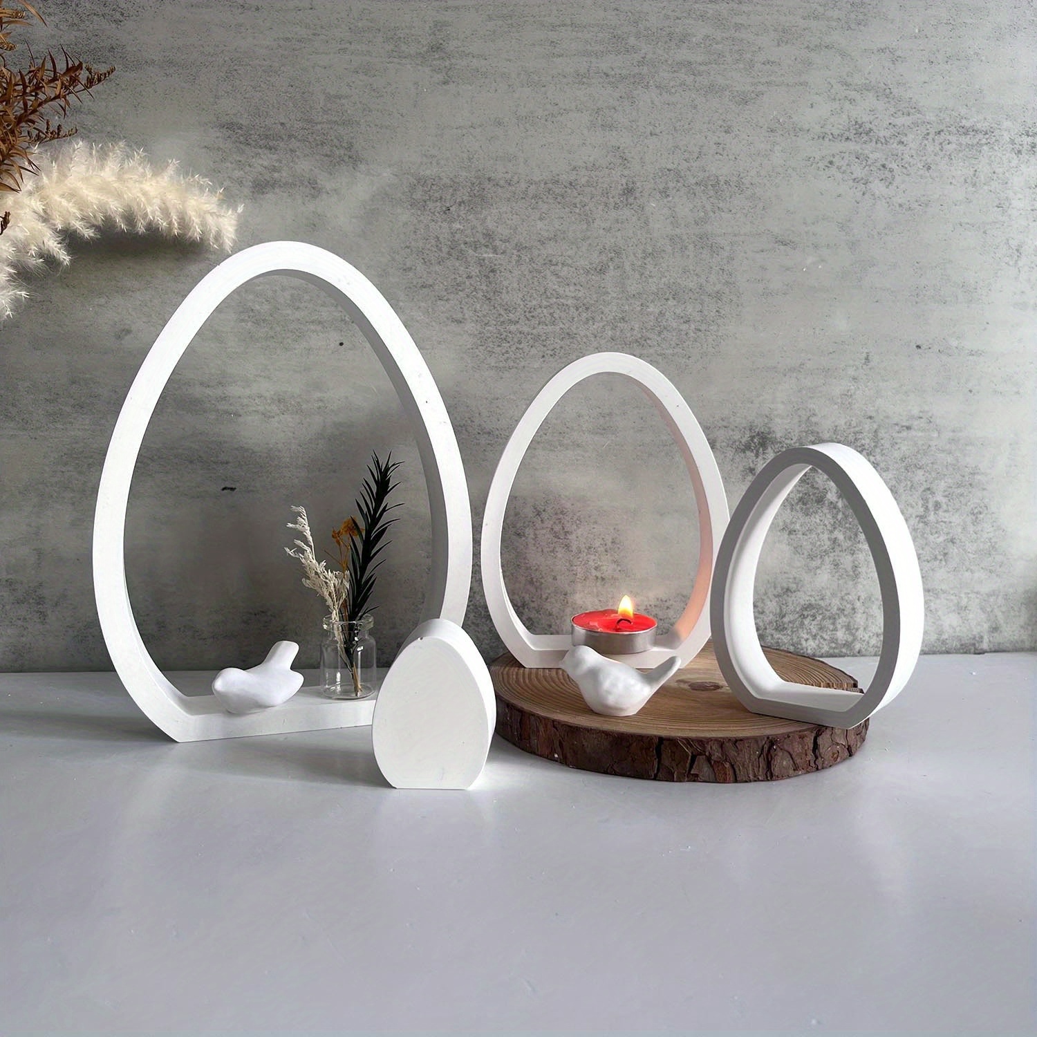 

1pc Silicone Resin Mold For Candlestick, Irregular Hollow Shape, Diy Home Decor Casting Mold