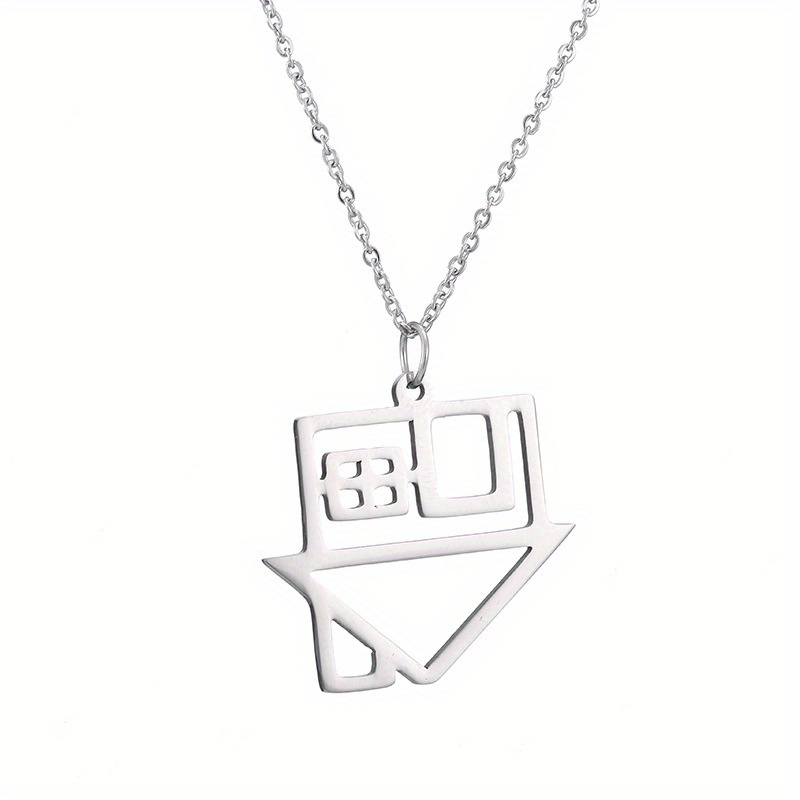 -border Source The Band Logo Pendant Necklace Personality Trendy Choker Sweater Chain