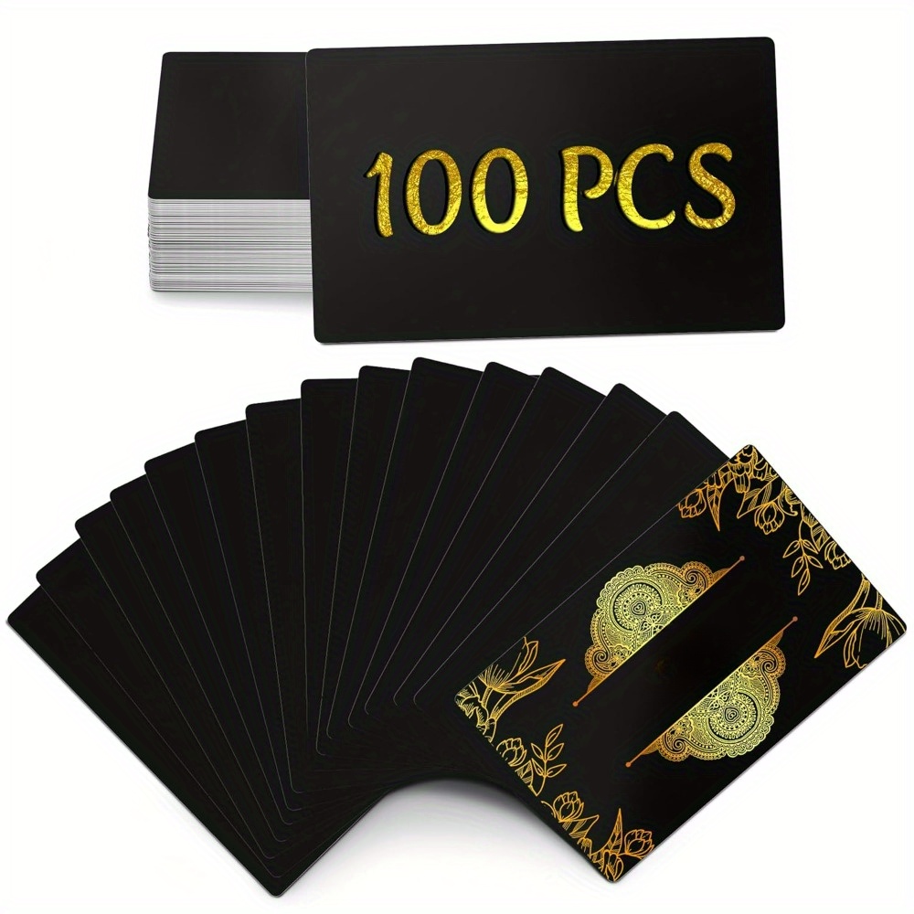 Blue -Carte De Visite En Métal Avec Gravure Au Laser, Carte