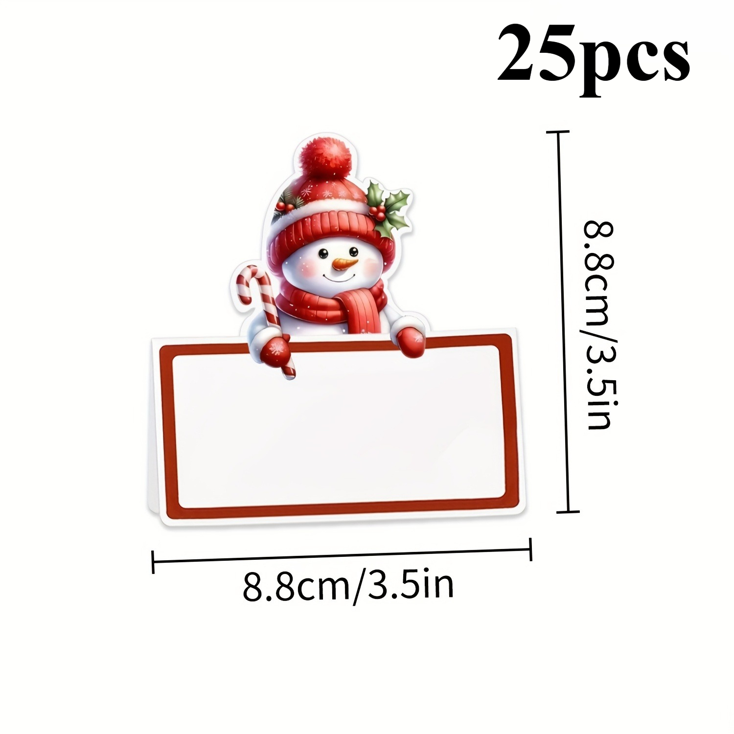 TEMU Confezione da 25/50/100 pz Carte con da Tavolo e Segnaposto Natalizi, Adatte per Decorazioni di Cene e Feste Festive, Design e con Testo "",