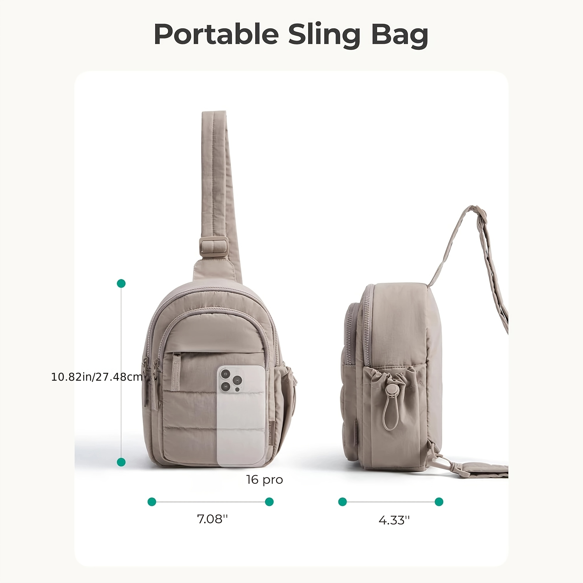 Multi-Functional Shoulder Bag Crossbody Bag with Multiple Pockets