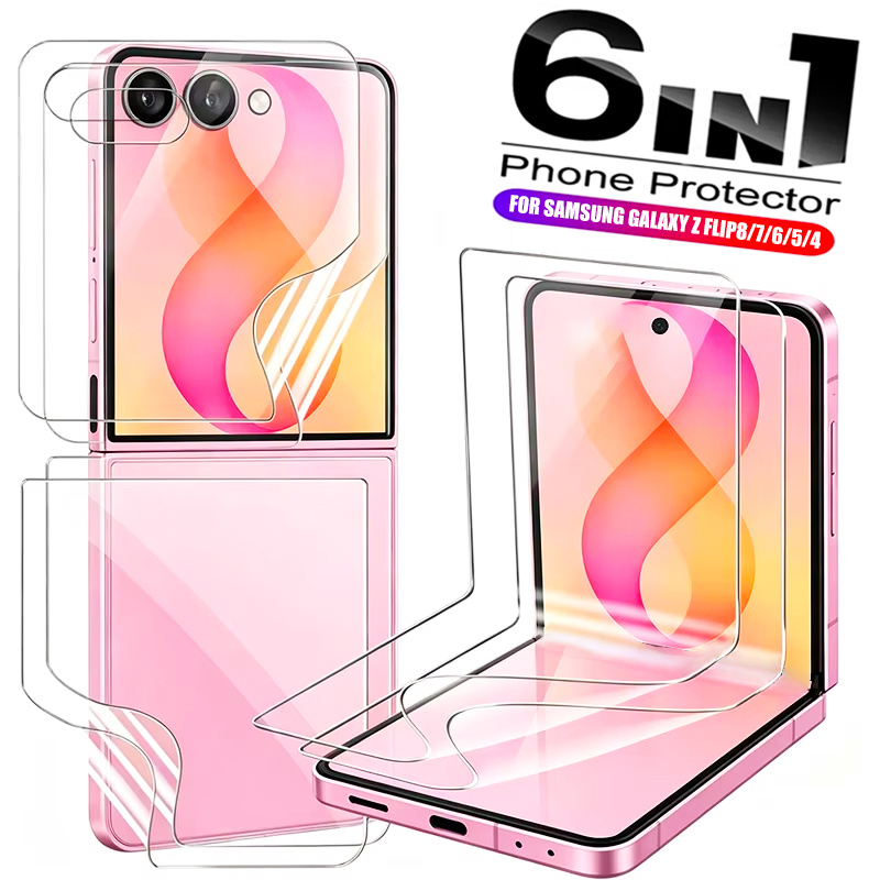 TEMU 2 Sets (2 Inner And 2 Outer And 2 Back) Hd Hydrogel Film Compatible With For For Galaxy Z Flip8/for Galaxy Z /for Galaxy /for /for