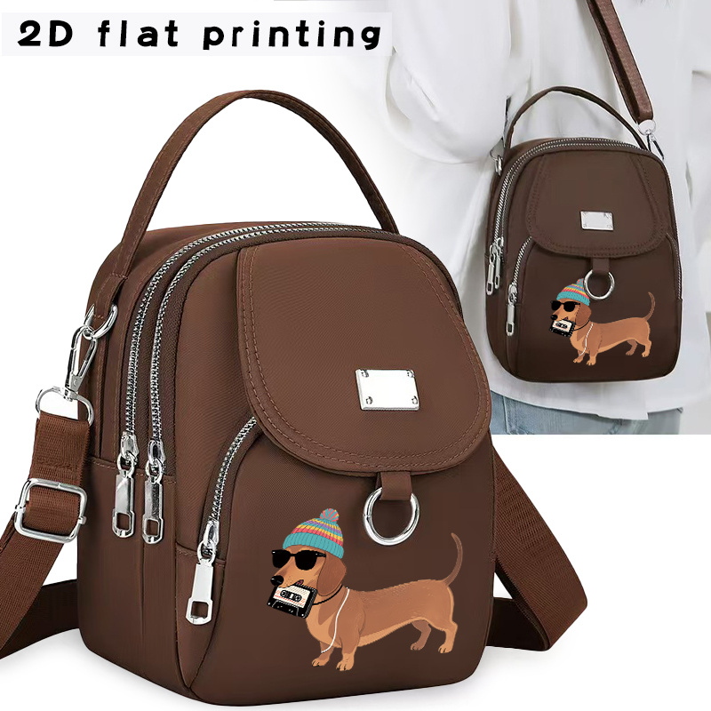TEMU 2d Flat Printing 1pc Retro 29 Pattern Bag Hand-held Daily High-end Crossbody Bag, A Single Shoulder Crossbody Bag Versatile Neutral Bag Mobile
