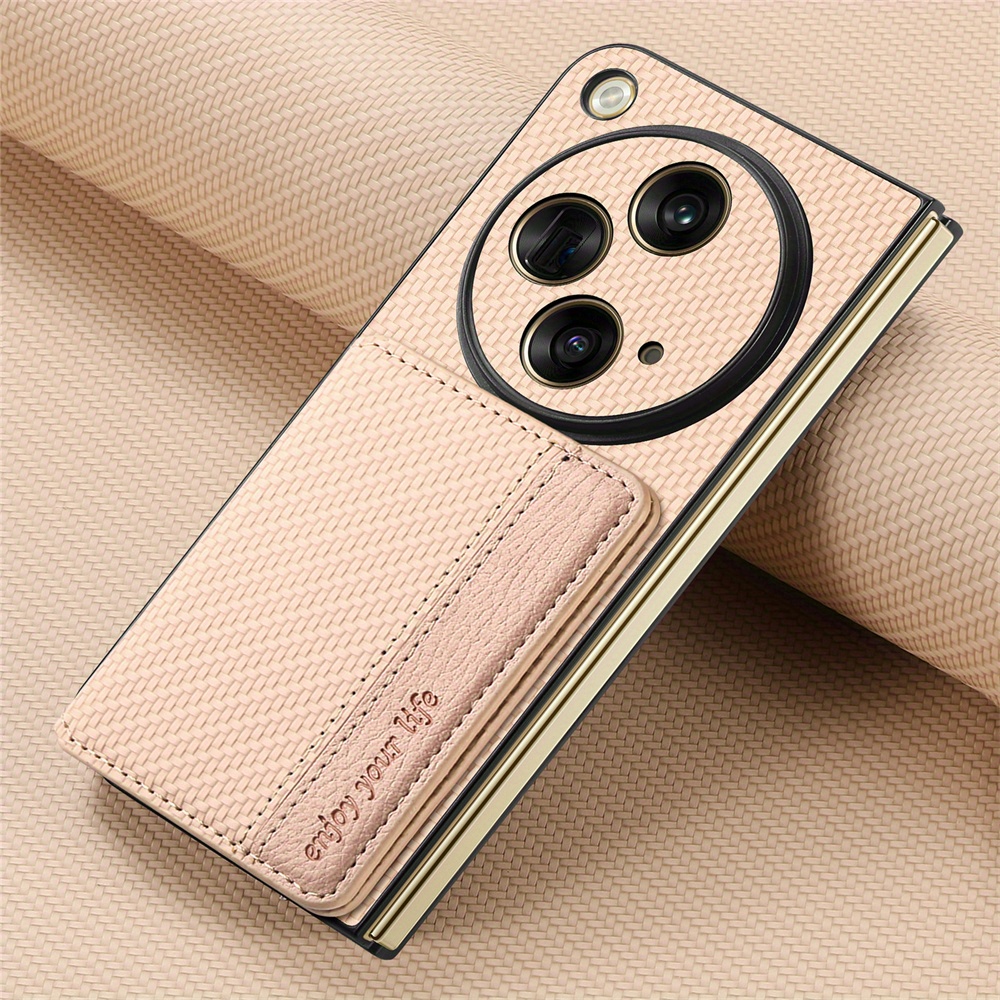TEMU Phone Case - Card Holder Compatible With The Oppo Find N3 Phone Case, Featuring A Wallet And Stand For The Foldable Screen