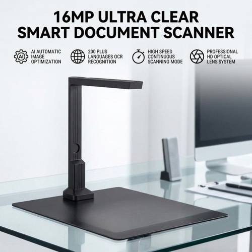 item picture portable document scanner 16mp book document scanner with anti tilt and led light a4 size multi language ocr book scanner for remote teaching office and education photo scanner