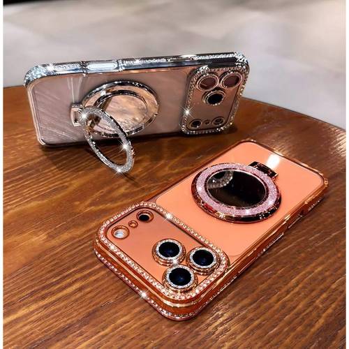 makeup stand phone case compatible with iphone 17 16 15 14 13 12 11 pro anti drop protective cover vanity accessory fashion phone accessory modern phone stand shockproof case high quality protective cover multi
